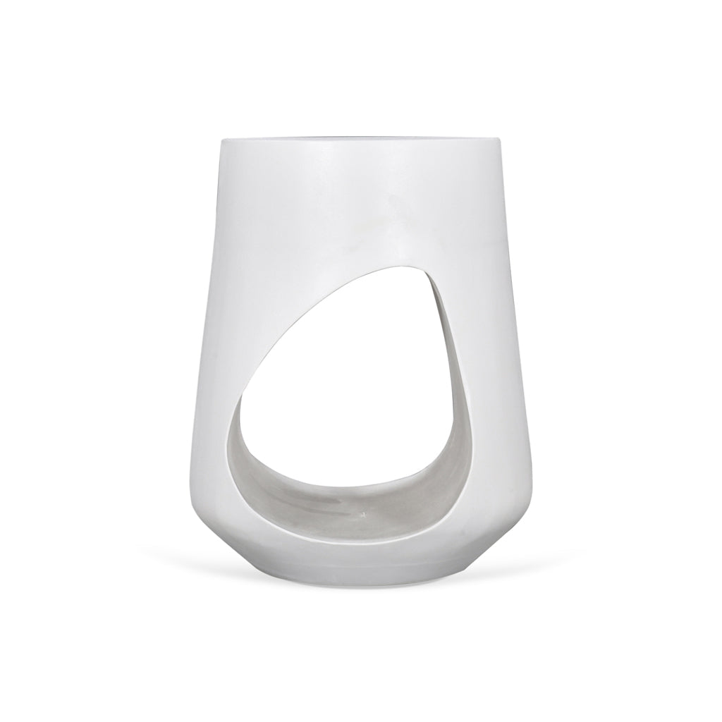 32cm Round Side Table - White - image 2