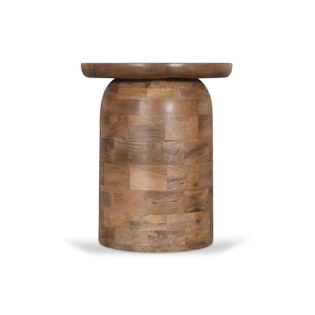 40cm Travertine Top Side Table - Natural - image 4