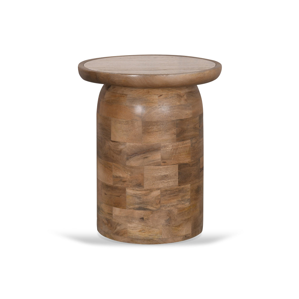 40cm Travertine Top Side Table - Natural - image 3