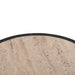 40cm Travertine Top Side Table - Black - image 5