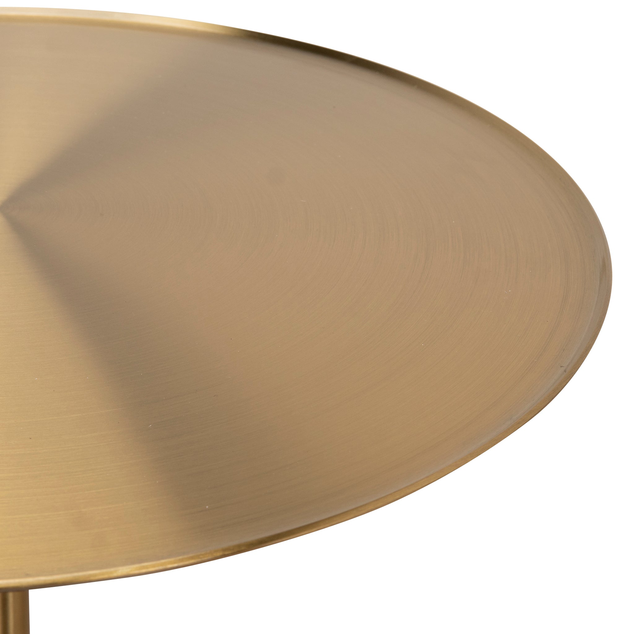 45cm Brushed Gold Side Table - Carrara Marble - image 7