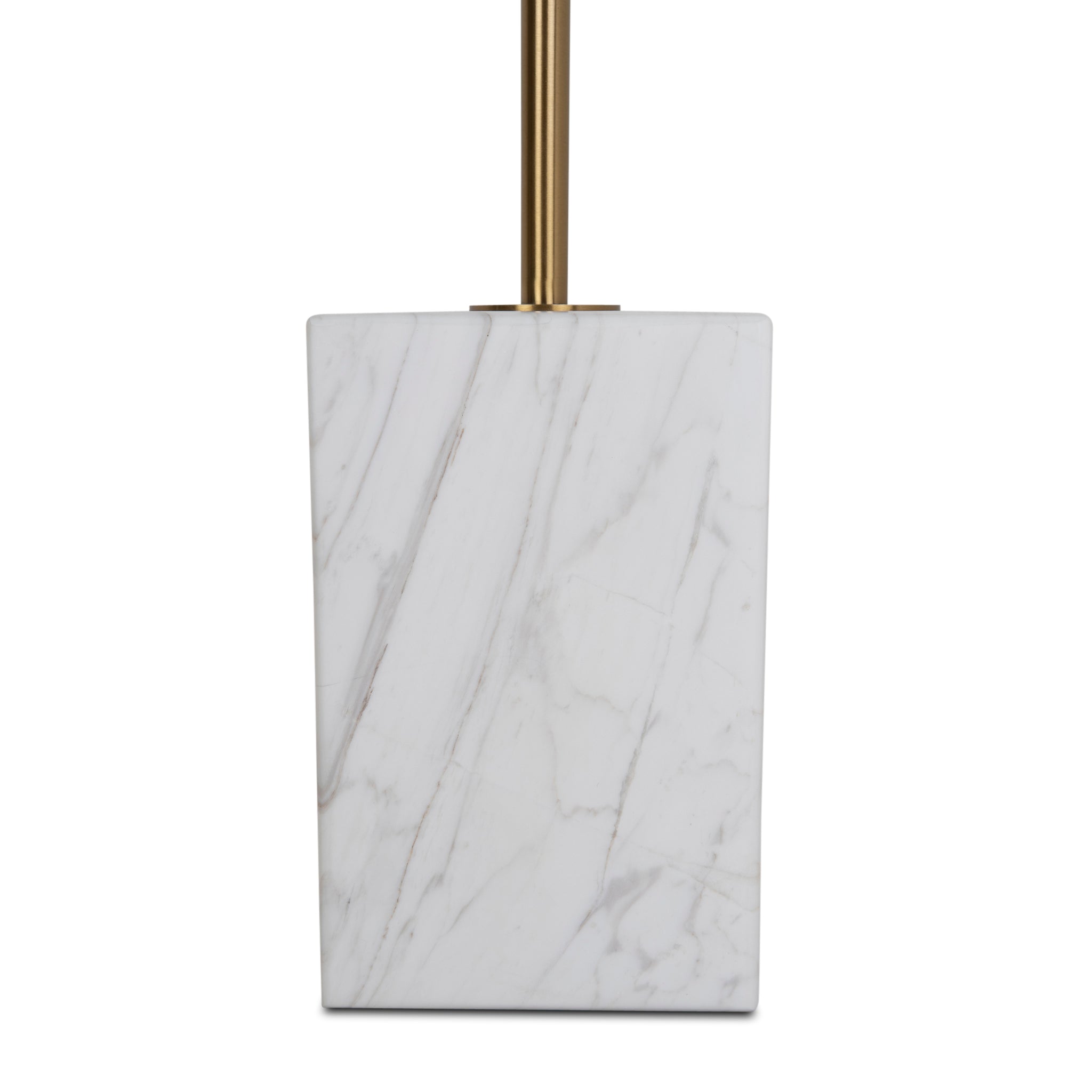 45cm Brushed Gold Side Table - Carrara Marble - image 4