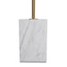 45cm Brushed Gold Side Table - Carrara Marble - image 4