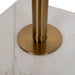 45cm Brushed Gold Side Table - Carrara Marble - image 5