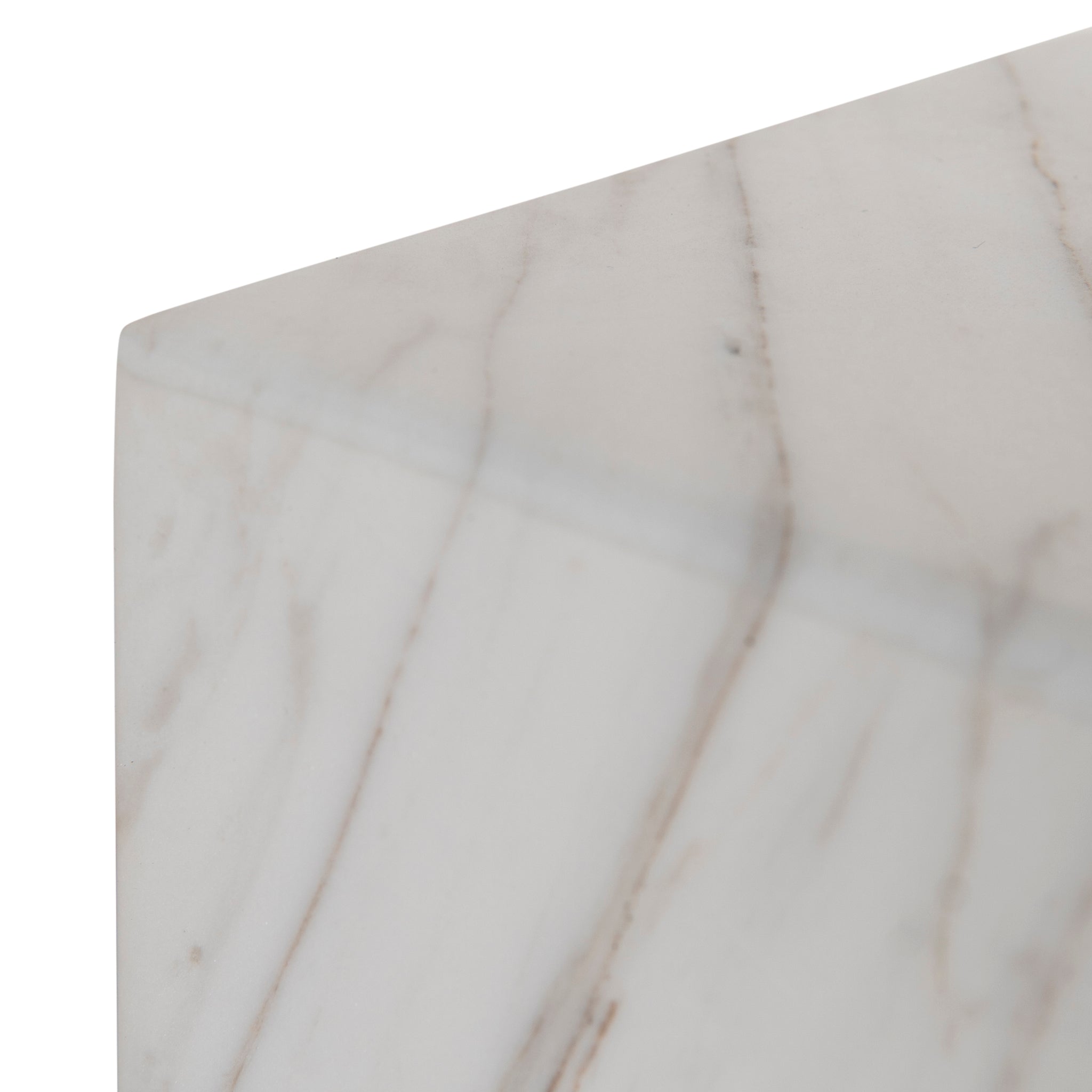 45cm Brushed Gold Side Table - Carrara Marble - image 6