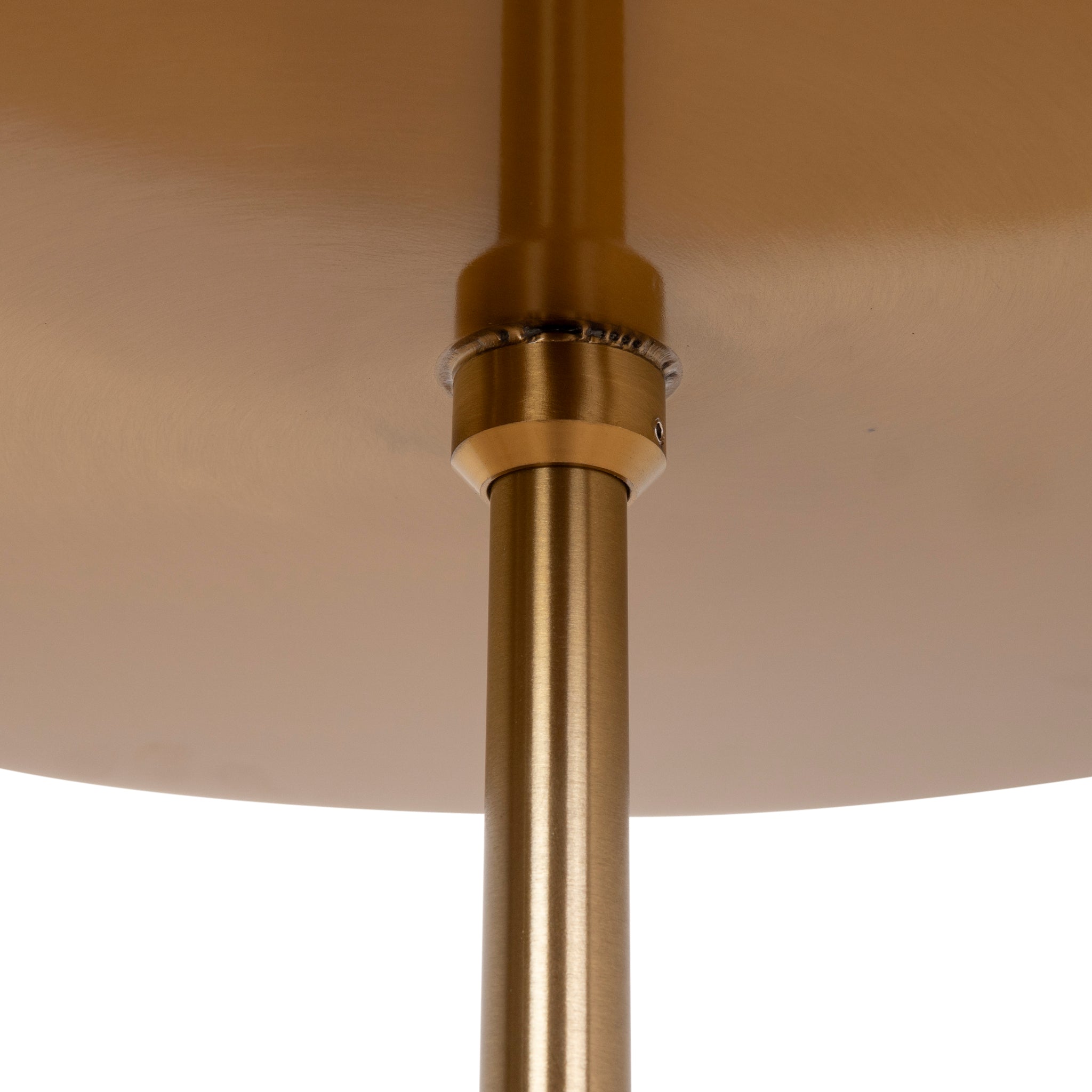 45cm Brushed Gold Side Table - Carrara Marble - image 8