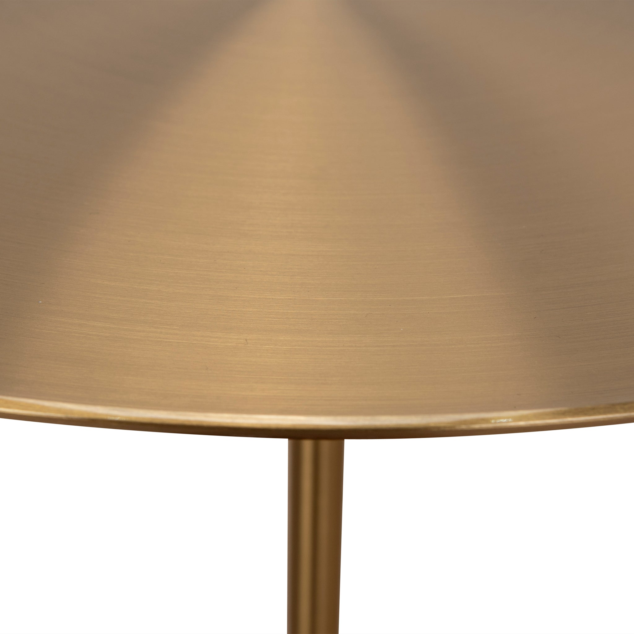 45cm Brushed Gold Side Table - Carrara Marble - image 9