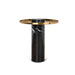 40cm Round Brushed Gold Side Table - Black Marble - image 2