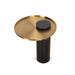 40cm Round Brushed Gold Side Table - Black Marble - image 3
