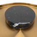 40cm Round Brushed Gold Side Table - Black Marble - image 8