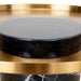 40cm Round Brushed Gold Side Table - Black Marble - image 9