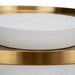 40cm Round Brushed Gold Side Table - Marble - image 8