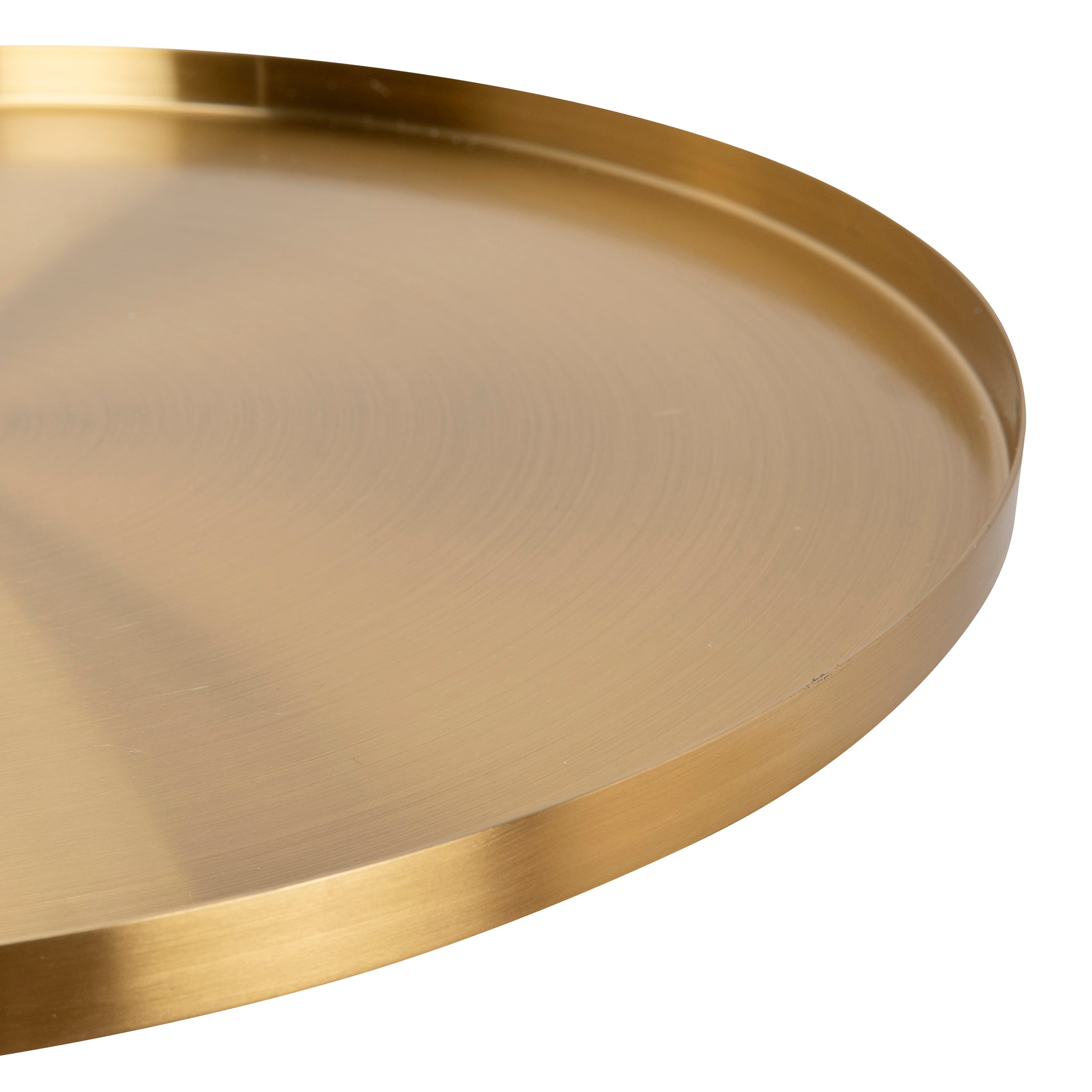 40cm Round Brushed Gold Side Table - Marble - image 10
