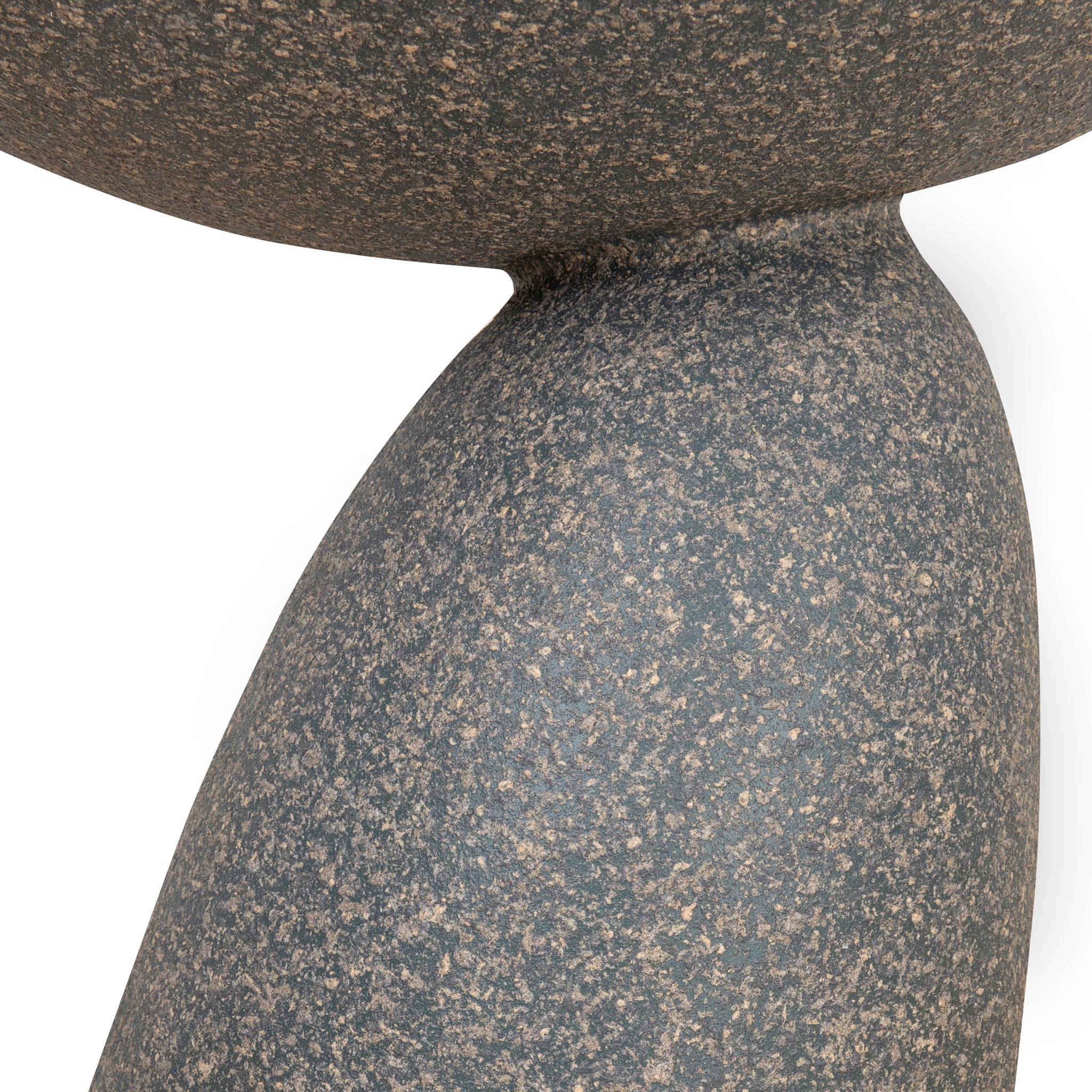 60cm Fibre Glass Side Table - Charcoal Latte