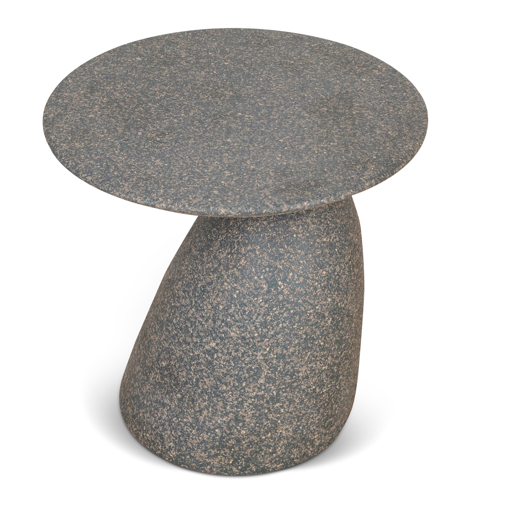 60cm Fibre Glass Side Table - Charcoal Latte