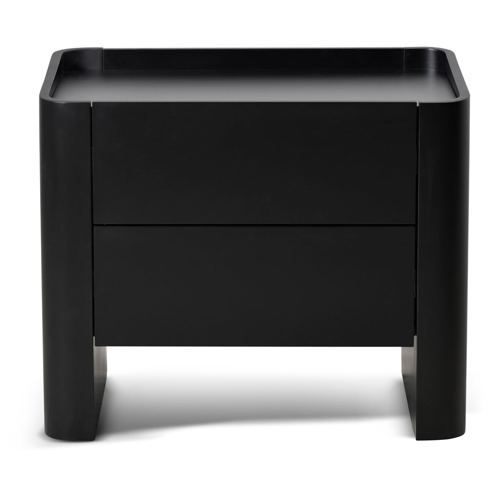 65cm Bedside Table - Matte Black