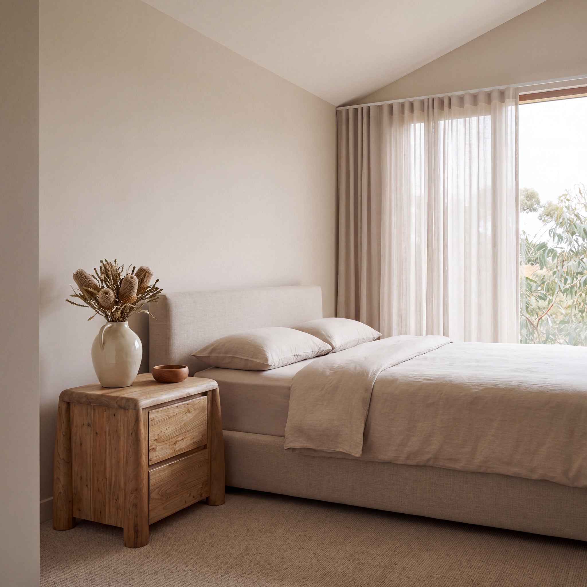55cm Bedside Table - Natural - image 2