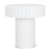 50cm Round Side Table - Full White