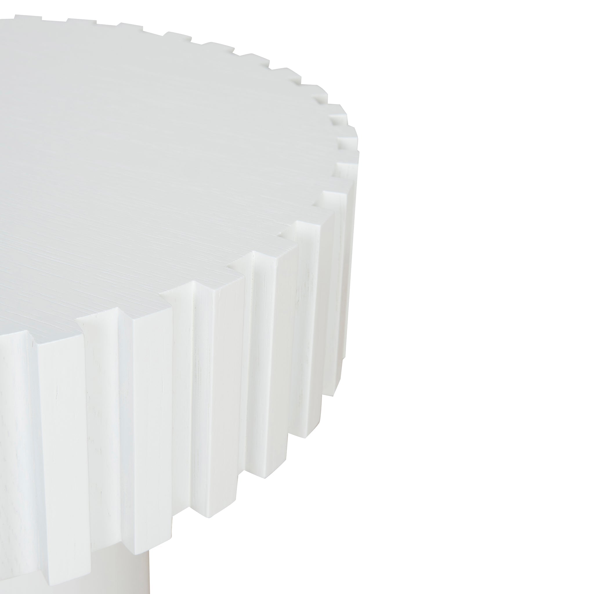 50cm Round Side Table - Full White - image 3