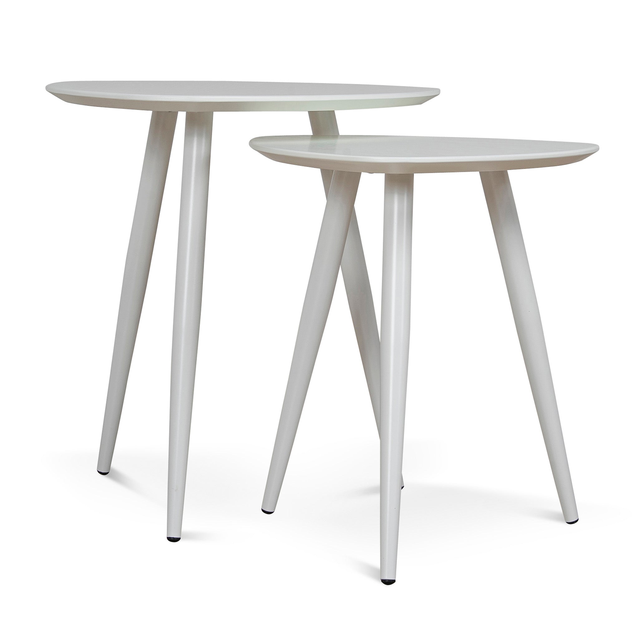 Set of 2 - CST8986-KD Side Table - White