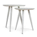 Set of 2 - CST8986-KD Side Table - White