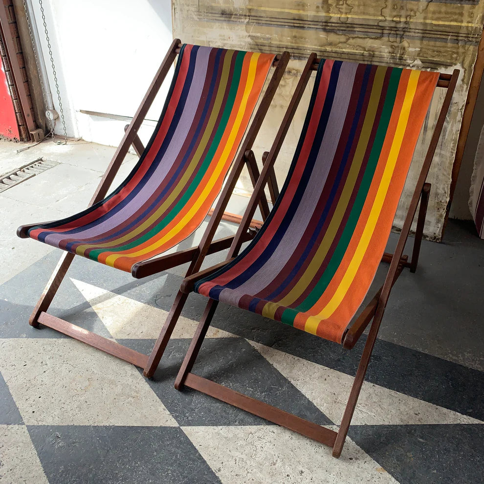 Deckchair Hardwood Synthetic Dessy Set of 2