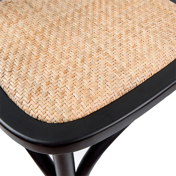 Bella Cross Back Dining Chair (Set of 2) – Black