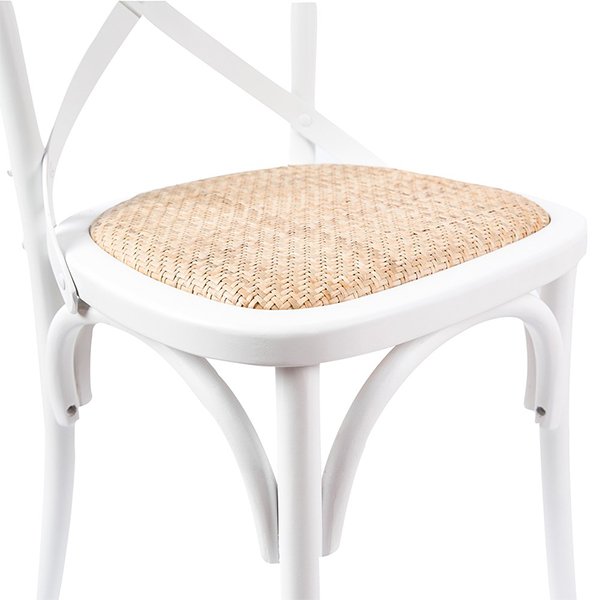 Bella Cross Back Dining Chair (Set of 2) – White