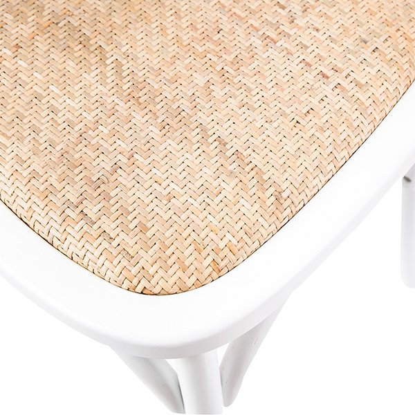 Bella Cross Back Dining Chair (Set of 2) – White