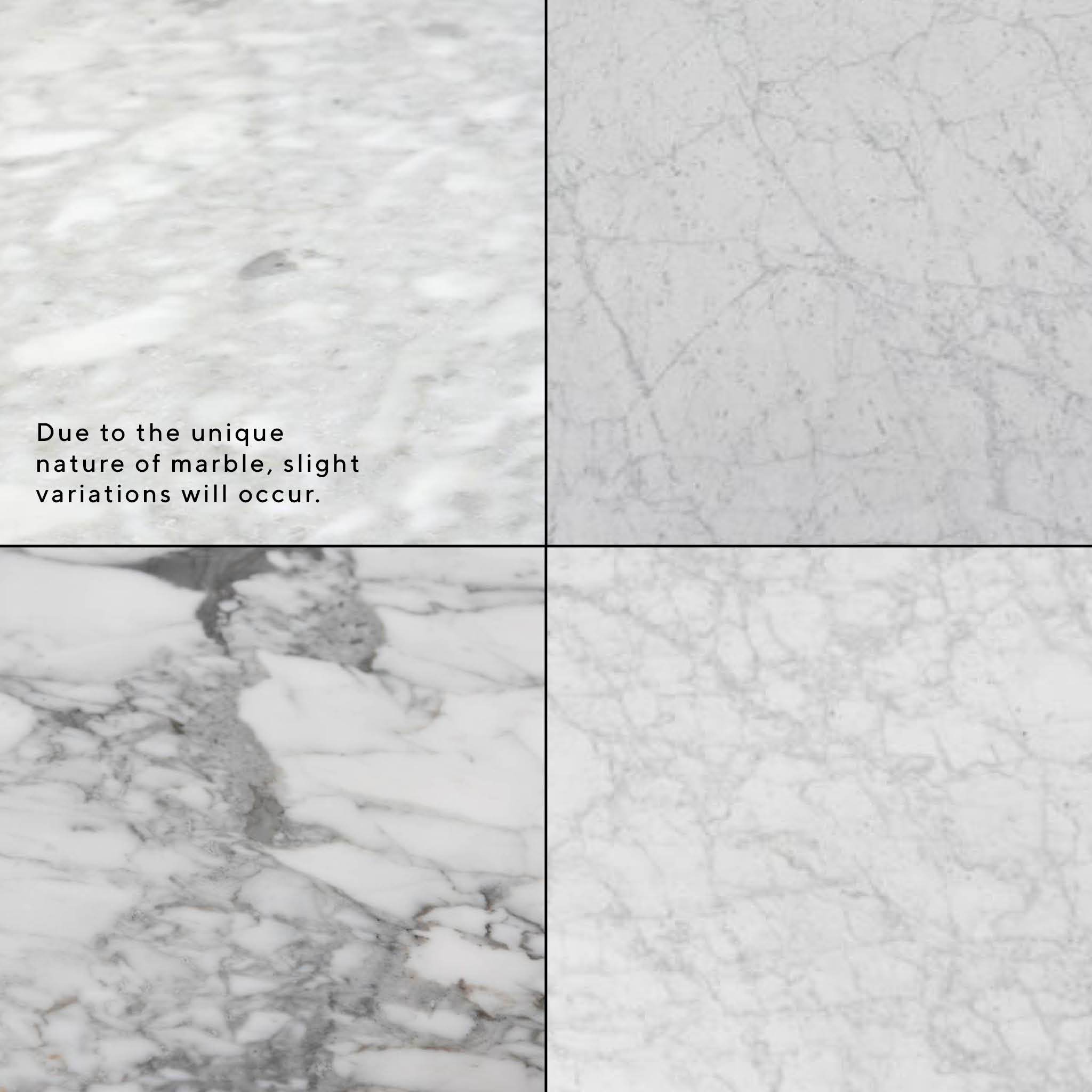 Marble Dining Table 120cm - Aluminium - image 3