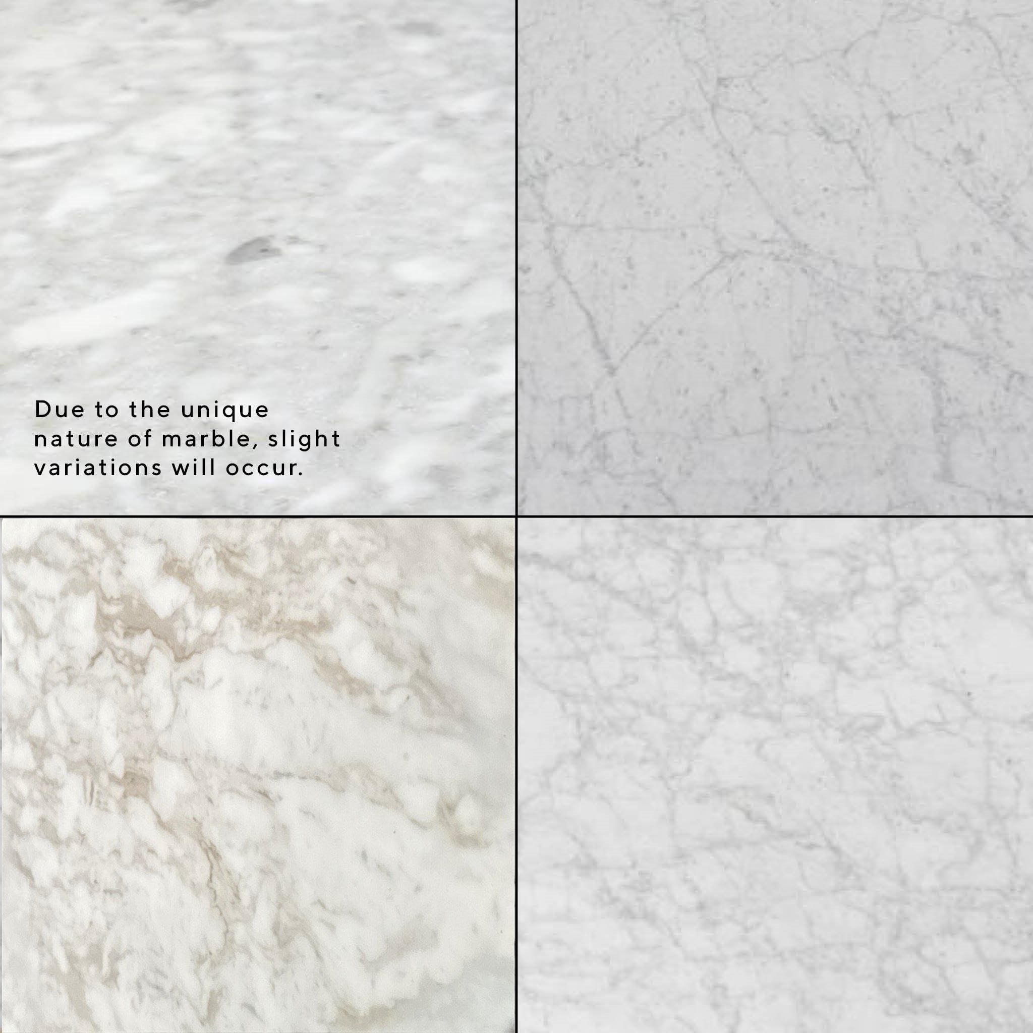 CCF2568-SU Marble 72cm Coffee Table - Matt Black Base