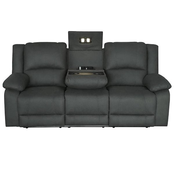 Captain 3 Seater Electric Recliner Sofa - Jet