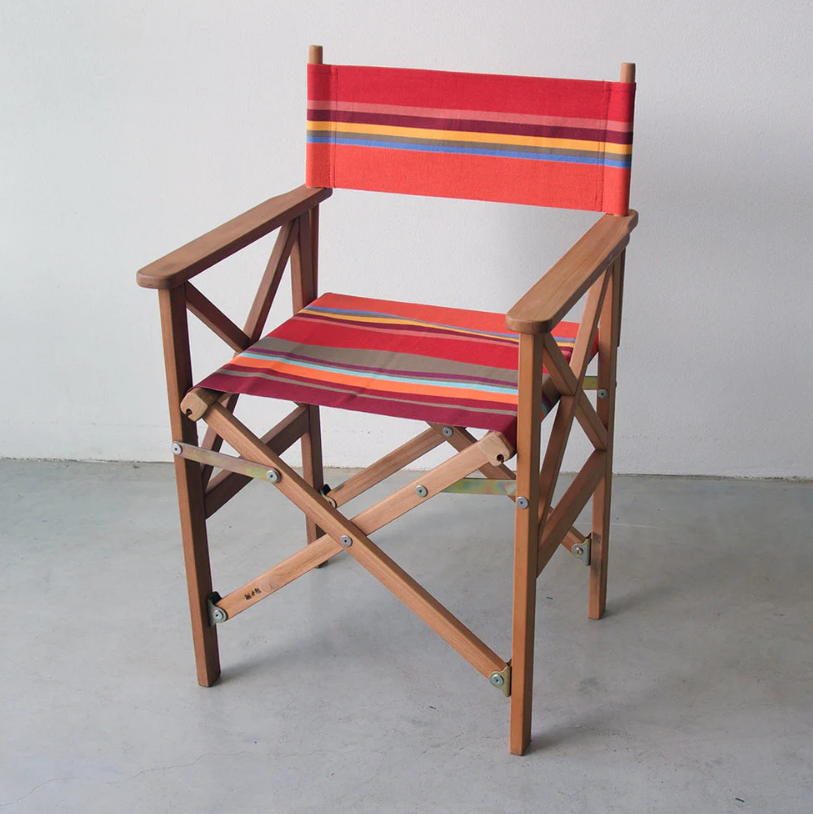 Director Chair Teak Cotton Collioure Rouge