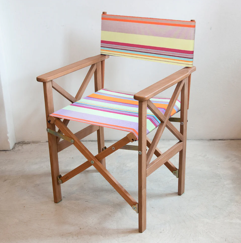 Director Chair Teak Synthetic June Sunset