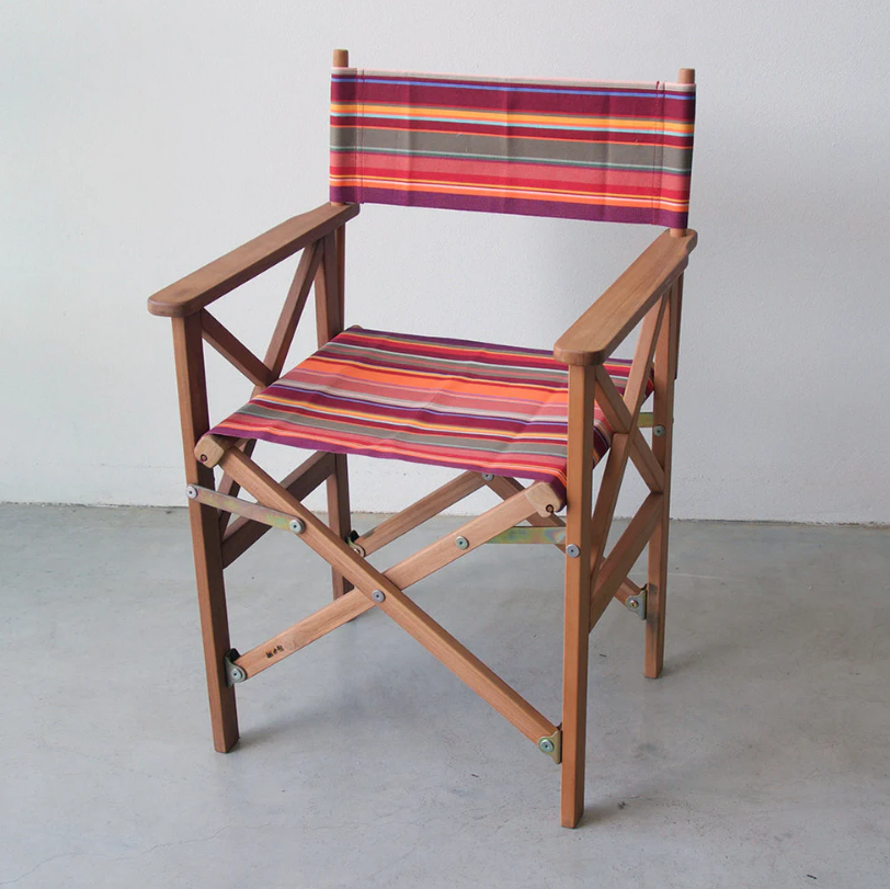 Director Chair Teak Synthetic St Vincent Rouge