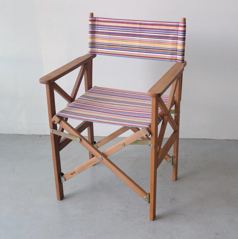 Director Chair Teak Synthetic Tom Multi