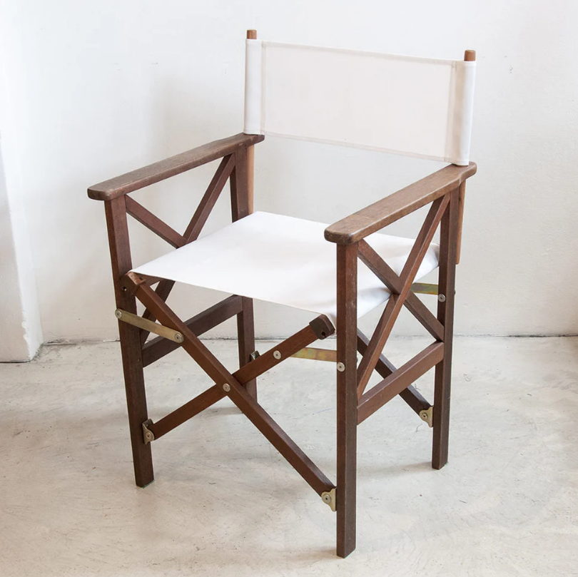 Director Chair Hardwood Synthetic Natural