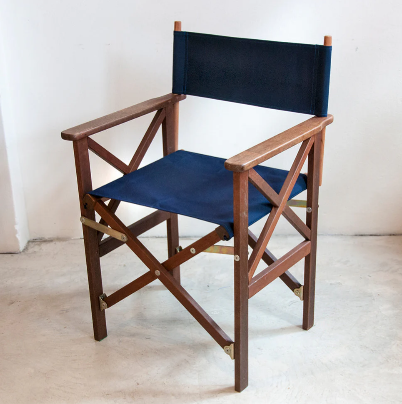 Director Chair Hardwood Synthetic Navy