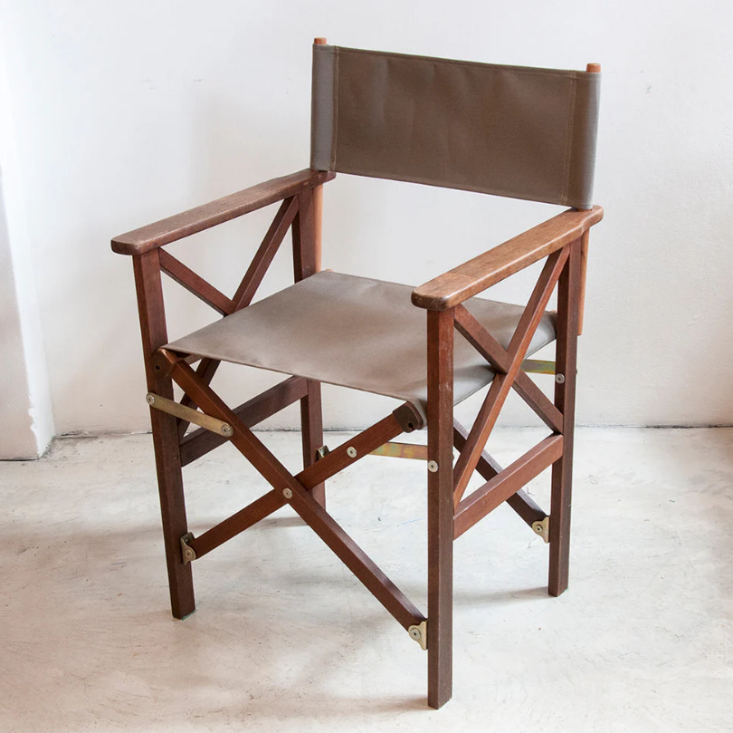 Director Chair Hardwood Synthetic Taupe