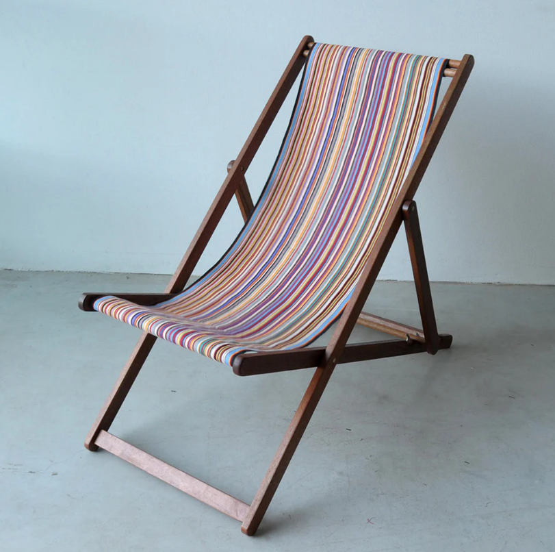 Deckchair Hardwood Cotton Tom Multi