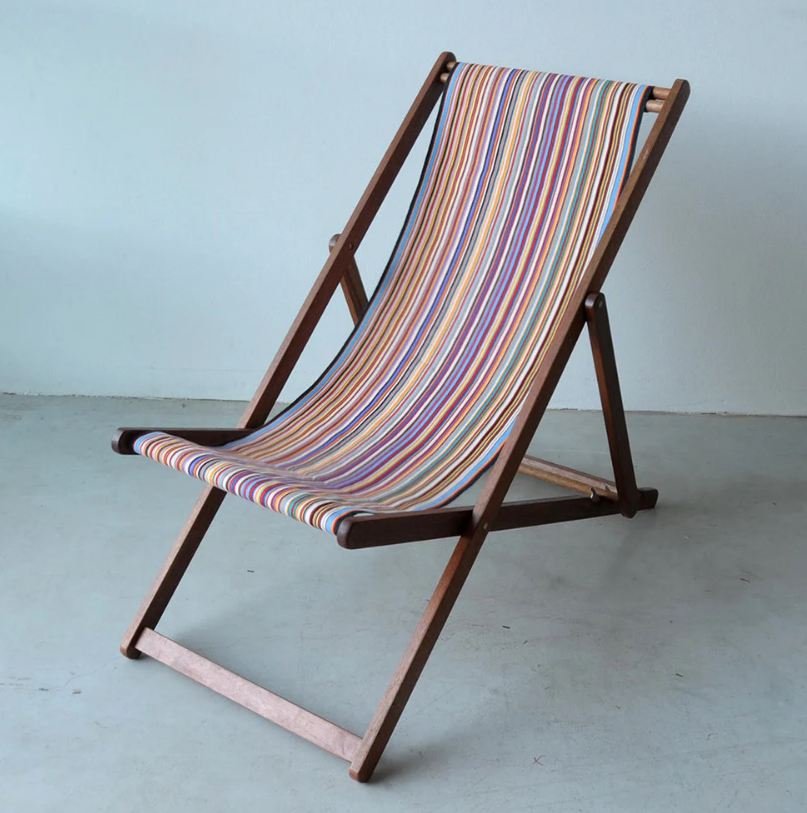 Deckchair Hardwood Synthetic Tom Multi