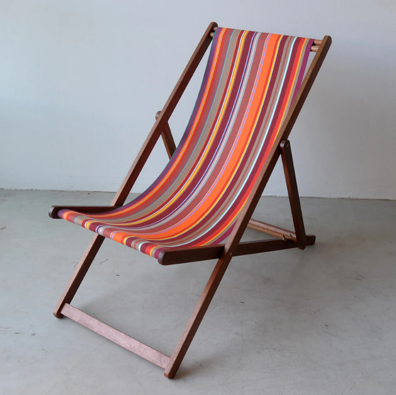 Deckchair Hardwood Synthetic St Vincent Rouge