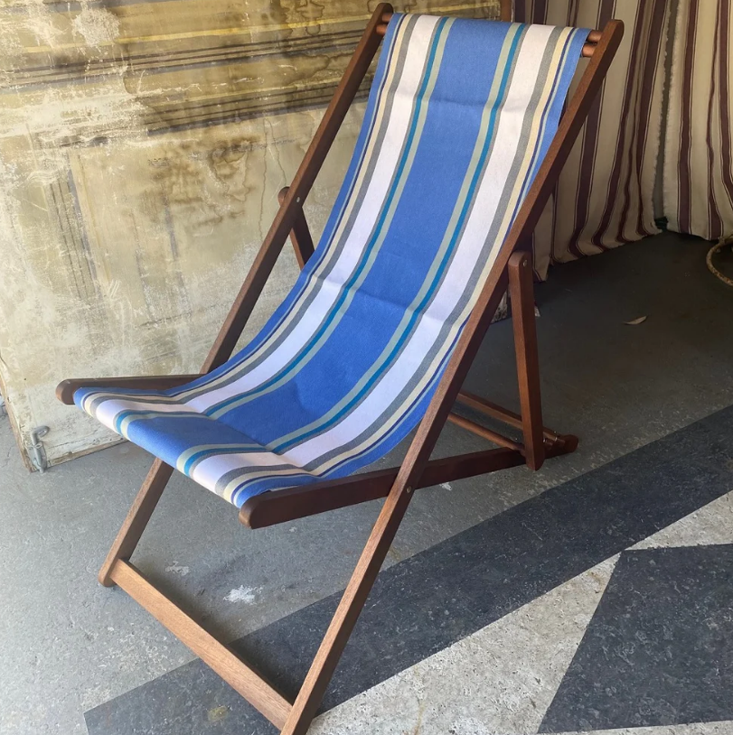 Deckchair Hardwood Cotton Felix