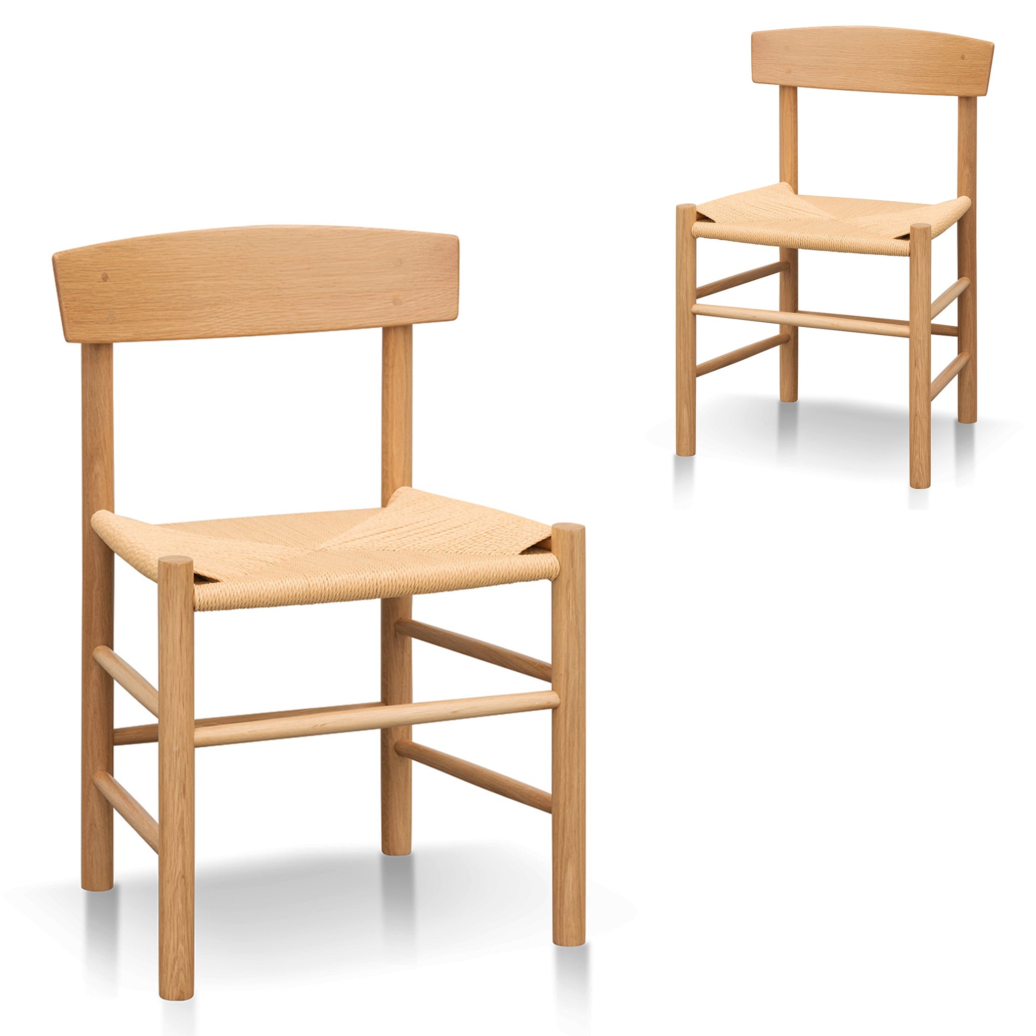 Set of 2 - Erika Rattan Dining Chair - Natural