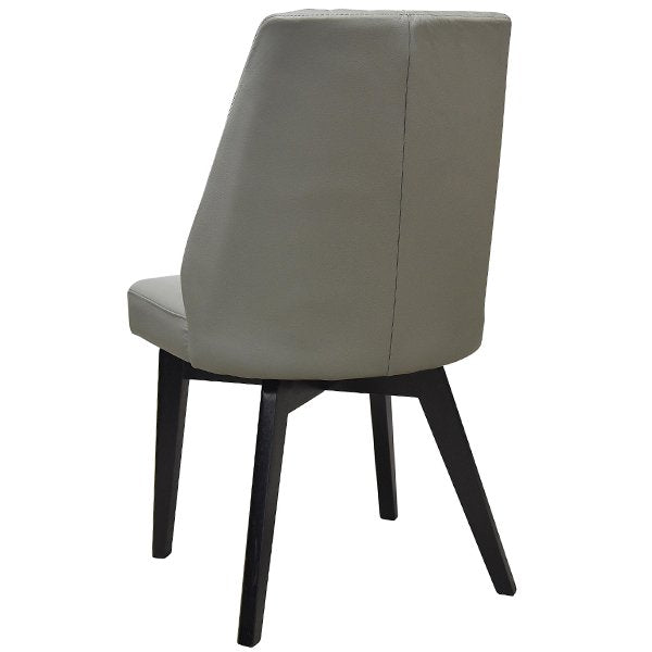 Shelby Leather Dining Chair - Iron Grey