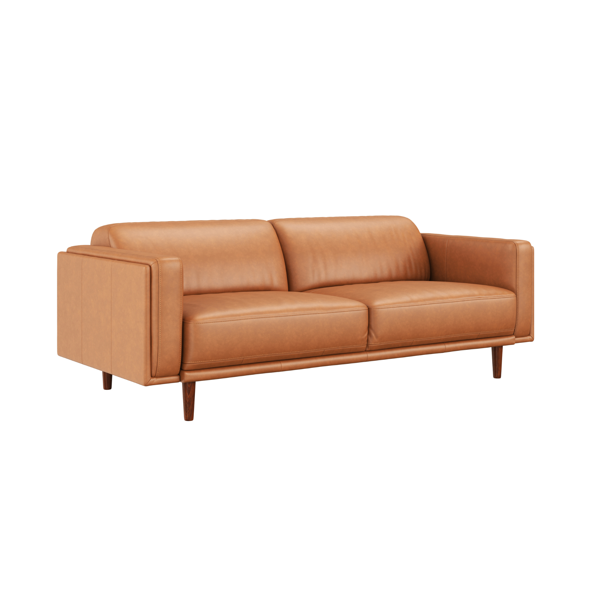 Sinclair Tan Leather Sofa Semi-Aniline Leather