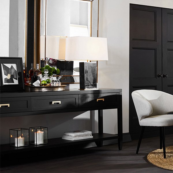 Soloman Console Table - Large Black