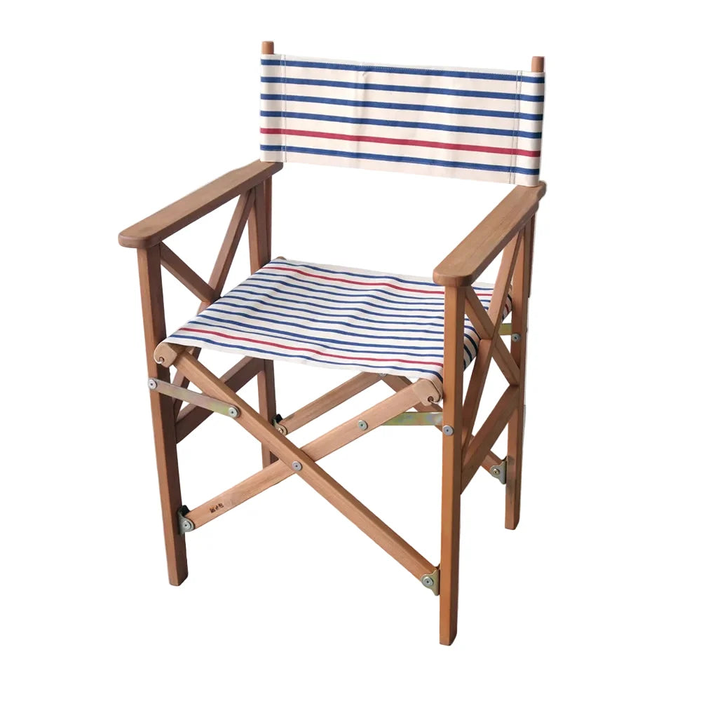 Director's Chair Teak Cotton - Ecru Marine