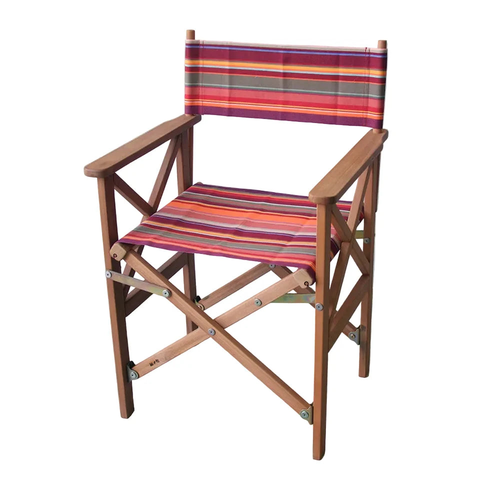 Director Chair Teak Cotton - St Vincent Rouge