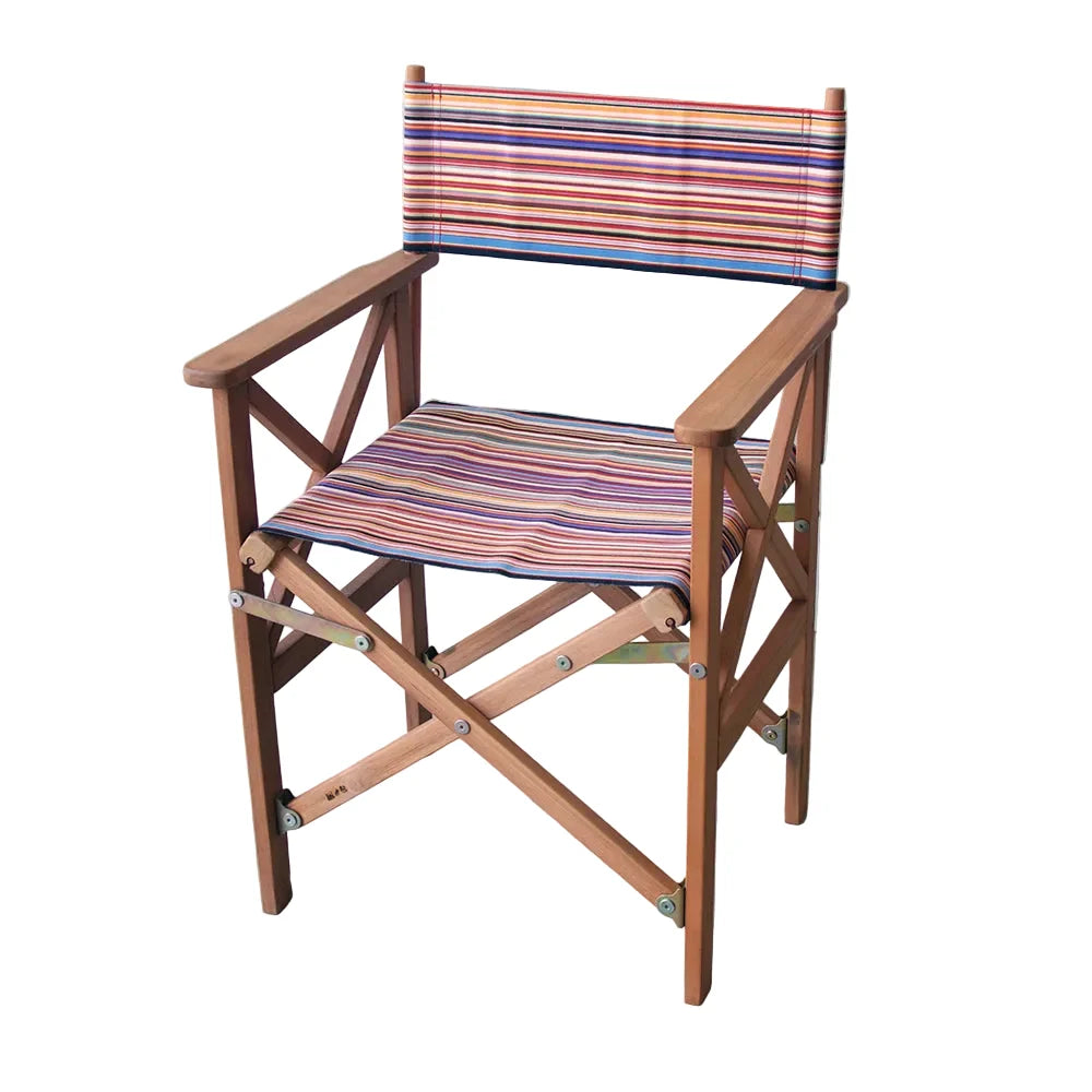 Director Chair Teak Cotton - Tom Multi